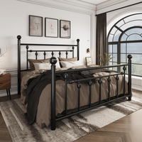 Lit simple pliable et convertible RSD en métal noir, moderne, gain de place, pour chambre et école, vente en gros