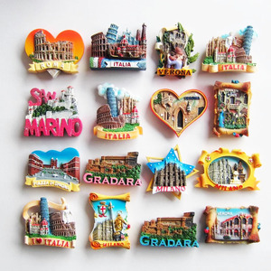 Recuerdo personalizado Italia Venecia las vistas SICILIA Duomo di Milano resina polivinílica Italia 3D Roma Colosseo imán de nevera - Product Image 5