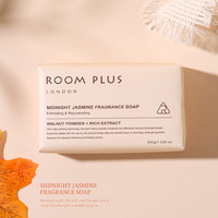 ROOM PLUS Savon parfumé au jasmin 200G, exfoliant, hydratant, blanchissant, parfum durable, savon naturel fait à la main