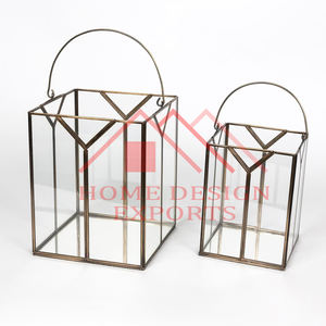 Venta caliente conjunto de 3 farolillos de vela de suelo de jardín de metal - Product Image 2