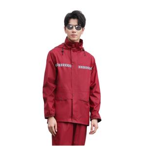 Pantalon de pluie imperméable fendu épaississement résistant à l'usure costume imperméable à la pluie - Product Image 4