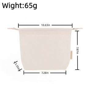 Custom LOGO 21 Colors Portable Canvas Drawstring Bag Reusable Storage Bags <b>for</b> Home Travel Toiletries Cosmetics Jewelry Storage - Product Image 2