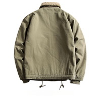 Blouson Bomber Décontracté pour Homme 100% Coton Rembourré, Doublure Polaire Épaisse, Fermeture Éclair, Coupe-Vent, Écologique, Veste de Travail