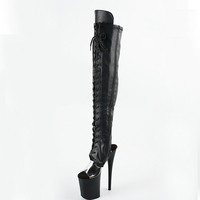 Nouvelles bottes à talons hauts au-dessus du genou pour femmes Hengsheng HSSCS01 en PU, ajustement personnalisé, chaussures de pole dance, tige fabriquée en Chine