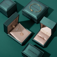 Boîte d'emballage pour bijoux NO LOGO, nouvelle collection de luxe en cuir PU et plastique, pour boucles d'oreilles, bagues, bracelets, colliers