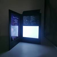 Panneau de menu de table LED rechargeable en acrylique double/triple face pour mariages, anniversaires, fêtes de Noël - Design moderne
