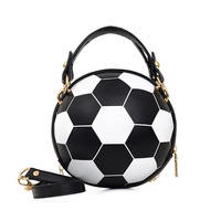 Tas Bola Basket Sepak Bola Unisex Chic Unik Tanpa Dompet Penutup Ritsleting Ringan Tahan Air Clutch Perjalanan Dua Tali PU