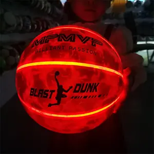 CE/REACH/Sedex/Rohs/EN71 passed glow in the dark light up luminous led basketball ball