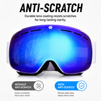 HUBO 181B lunettes de ski de sport personnalisées à la mode gris rouge cadre en TPU verre polarisé conçu Googles lunettes de neige