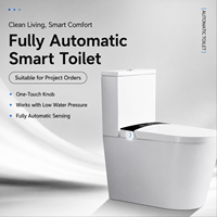 En gros WC intelligent bidet à poser au sol avec réservoir, chasse d'eau à capteur au pied, siège chauffant et buse autonettoyante