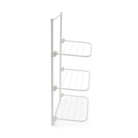 Porte-serviettes métallique pliable à 3 niveaux, sans outils, gain de place, facile à déplacer, à fixer sur la porte
