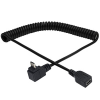 Câble adaptateur Micro USB mâle vers Mini femelle, convertisseur coudé à 90 degrés, 4 angles, 1 pièce