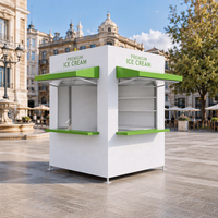 Kiosque mobile de café, boutique alimentaire préfabriquée pour la rue, conteneur d'expédition tout-terrain, robuste, écologique et recyclable