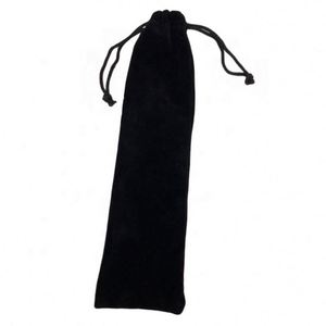 Étui pour éventail à main pliable de 13 pouces en velours noir réfléchissant avec cordon de serrage, en tissu écologique, pour protection, idéal comme cadeau de mariage - Product Image 4