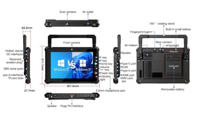 Tablette <span class=keywords><strong>PC</strong></span> industrielle robuste W1095 avec processeur I5-1235U ou I7-1225U, RAM 16 Go, 32 Go, 48 Go, SSD 512 Go, 1 To - Product Image 2