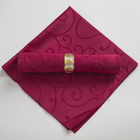 Düğün Partisi Çok Renkli Polyester Tülbent Düz Boyalı Modern El Yapımı Kare Lüks Zarif 48x48cm Yeniden Kullanılabilir Peçeteler