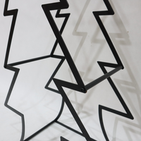 Support de sapin de Noël en fer noir, base métallique, ornement en fil métallique, décoration murale artisanale, accessoires élégants pour la décoration murale, marque Ripple
