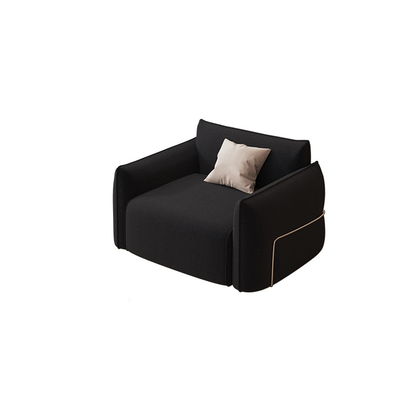 Siège individuel, 120 cm (cuir d'agneau noir)