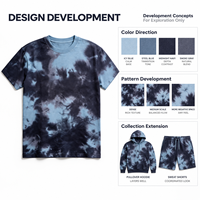 T-shirt tie-dye Cloud du fabricant, 100 % coton épais, avec logo personnalisé et étiquette de col, t-shirts unis, usine de vêtements OEM en gros