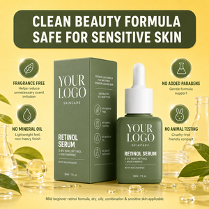 Suero de Retinol con Fórmula de Niacinamida para el Cuidado de la Piel, Tendencia ODM OEM, Textura Suave, Refina los Poros, Reaparece la Piel Juvenil, Tono Uniforme - Product Image 4