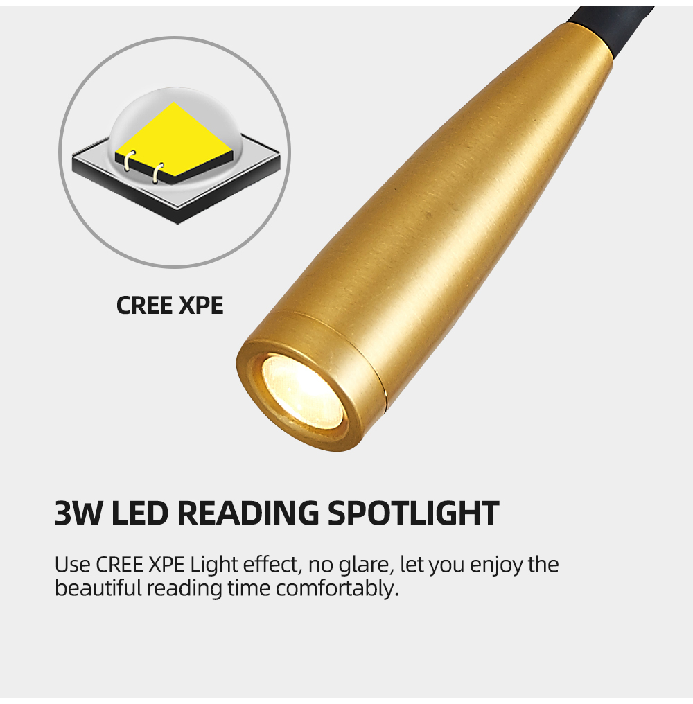 Modern Minimalist Light Luxury Aluminum Hose Led Wall Lamps For Decoration For Bedroom Living room