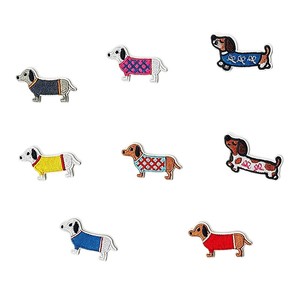 Parche Bordado de Perro Salchicha de Jintao, Parche Termoadhesivo Decorativo para Tela, Forma Irregular - Product Image 3
