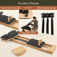 Reformer de Pilates pliable en bois RIVA avec ressorts certifiés - Équipement de studio et de gym de Pilates réglable et portable