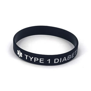 Bracelet d'identification d'alerte médicale en silicone insulino-dépendant diabétique de <span class=keywords><strong>type</strong></span> 1 personnalisé pour la sécurité et la sensibilisation - Product Image 4