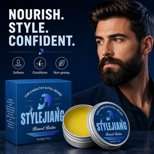 OEM Natural <b>Beard</b> Balm Conditioner Moisturizing Softening <b>Care</b> for Smooth <b>Beard</b> and Moustache Grooming Custom Label - Product Image 5