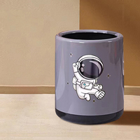 Vente en gros poubelle de cuisine domestique à double dessin animé poubelle à déchets poubelle à cylindre rouge à classer 12L