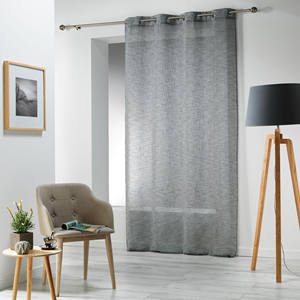 Rideau à œillets gris CARLIN 140X280CM - Product Image 1