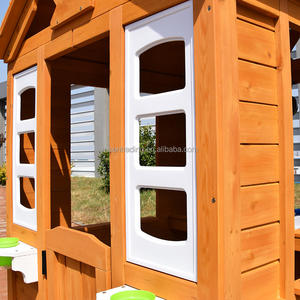 Casa de Juegos de Madera Resistente y Estable para Niños, Muebles de Jardín para Interiores y Exteriores, Diversión en el Patio - Product Image 6