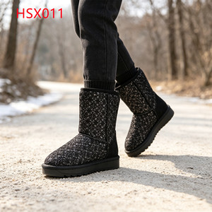 LXG, Bottes d'hiver pour femmes, tige en jacquard pailleté, Hua Singh, bottes <span class=keywords><strong>de</strong></span> neige, entièrement doublées <span class=keywords><strong>de</strong></span> laine véritable, pour temps froid, HSX011 - Product Image 2