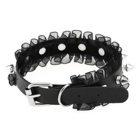 Nouveau W.E. Collier ras du cou Harajuku pour homme, en cuir PU et alliage d'aluminium, style néo-gothique élégant, fait main, avec rivets et chaîne torsadée, sexy