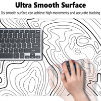 Custom Size Rectangular Office DesK Mat Non-Slip Large Mouse Pad Waterproof Topographic Gaming Mousepad