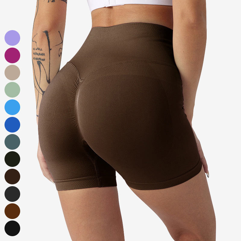 Wholesale Quick Dry Short Leggings High Waist Workout Shorts Scrunch Butt  Sports Fitness Shorts Women Seamless Yoga Shorts