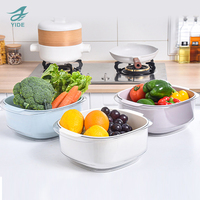 Panier à riz en plastique multifonctionnel, panier à fruits et légumes, passoire, paniers de lavage, outils de cuisine durables