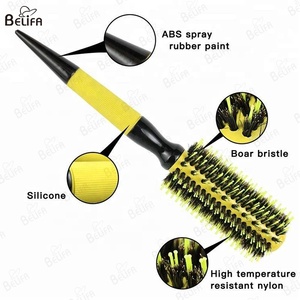 Salon de coiffure en céramique curling brosse à cheveux démêlant haute résistance à <span class=keywords><strong>la</strong></span> température rouleau peigne - Product Image 3