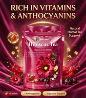 Tisane Naturelle d'Hibiscus en Sachets – Mélange de Roselle pour la Beauté Intérieure et le Soutien Digestif – 3g x 30 Sachets