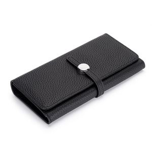 Cartera de Cuero Lichi con Clip, Ranuras para Tarjetas, Gran Capacidad, con Logotipo Personalizado - Product Image 1