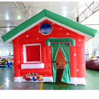 Maison de Noël gonflable Premium 4x3m avec expédition rapide Créez une grotte magique de Noël Santa à la maison