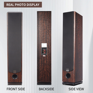 Cao cấp tháp 2.0 loa phía trước phòng khách ba tần số thụ động Hifi loại sàn nhà Loa gỗ Stereo - Product Image 3