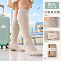 Chaussettes de compression sportives vert sauge à compression graduée pour mollets, avec tableau de mesure, manchette plus large et bout plat