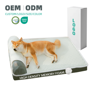 Benutzer definierte Luxus Mode Ortho pä dische Memory Foam Hunde bett Matte Kissen Modernes quadratisches Design Solides Muster Abnehmbarer wasch barer Karton - Product Image 1