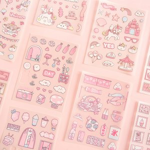 Campione Gratuito di Adesivi Decorativi Personalizzati A4 A5 A6, Fogli di Adesivi Carini Rosa, Stampa di Fogli di Adesivi Fustellati - Product Image 3