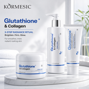 ชุดผลิตภัณฑ์ดูแลผิวหน้ากลูต้าไธโอนคอลลาเจนแบรนด์ KORMESIC  โลชั่นบำรุงผิวกายกระชับผิวชุ่มชื้น  คลีนเซอร์ ครีมบำรุงผิวหน้า ฮาลาล ธรรมชาติ - Product Image 1