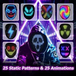 <span class=keywords><strong>Masque</strong></span> transformateur de <span class=keywords><strong>visage</strong></span> unisexe éclairé par <span class=keywords><strong>LED</strong></span> <span class=keywords><strong>Masque</strong></span> de détection de geste pour Cosplay Party Factory Direct d'<span class=keywords><strong>Amazon</strong></span> - Product Image 3