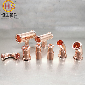 Raccord coudé en cuivre en forme de M, raccords de presse, fournisseur de <span class=keywords><strong>plomberie</strong></span> de Ningbo, 15mm, 22mm, 28mm - Product Image 1