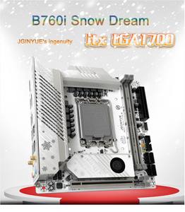 Carte mère de jeu JGINYUE <span class=keywords><strong>B760I</strong></span> Snow Dream Mini ITX, prise en charge DDR4, double mémoire, Intel pour processeurs de la série LGA 1700, nouvelle carte mère de bureau - Product Image 3