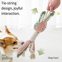 Jouet interactif pour chien durable et résistant aux morsures avec fonction couineuse pour le nettoyage des dents, idéal pour les mâcheurs agressifs
